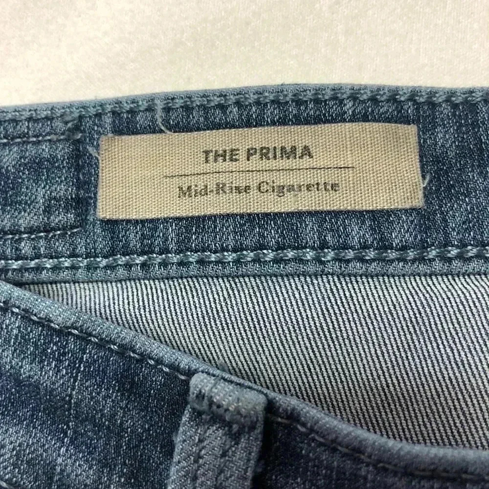 AG Adriano Goldschmied The Prima Mid-Rise Cigarette Blue Jean 27R - Picture 5 of 13